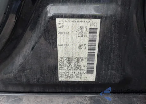 2015 Nissan Altima 2.5 S from USA, damaged, VIN 1N4AL3AP3FN878192